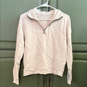 White Quarter-Zip Pullover